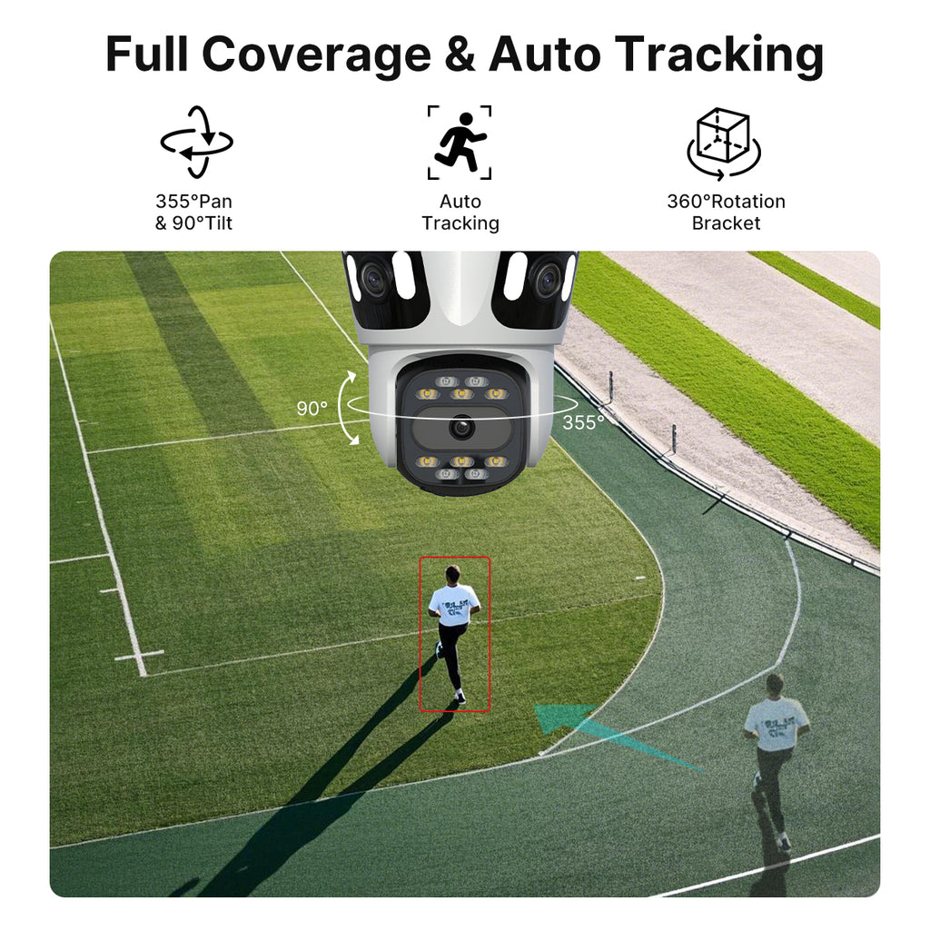 Three Lens PTZ IP Outdoor Camera