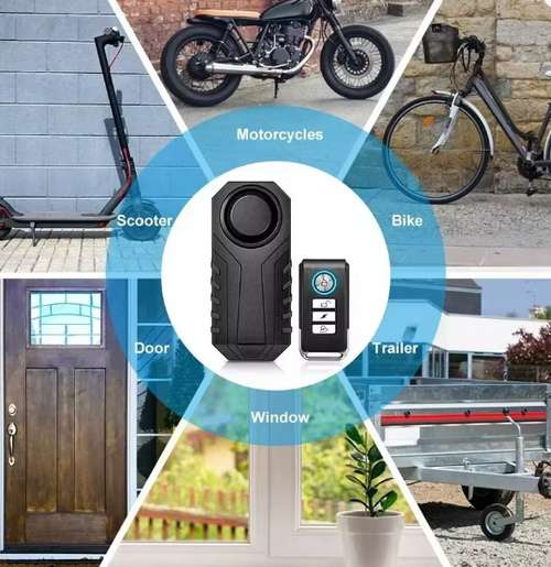 ELECTOP Bicycle Alarm 113dB Anti-Theft Wireless Vibration Remote Control Bike Motorbike Alarm