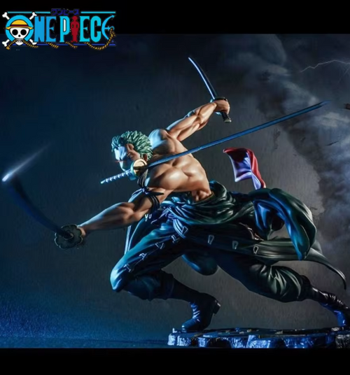 20cm One Piece Anime Figure Roronoa Zoro Three-blade PVC Action Figure
