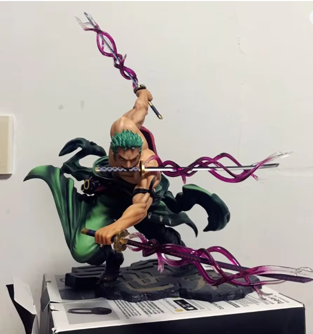 20cm One Piece Anime Figure Roronoa Zoro Three-blade PVC Action Figure