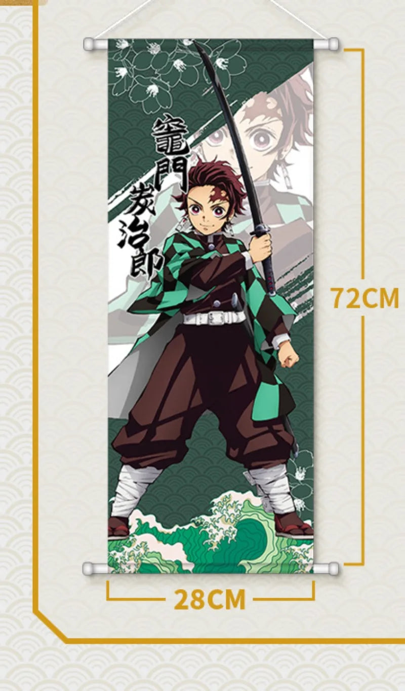Demon Slayer Scroll Canvas Wall Hanging Anime Poster Wall Art