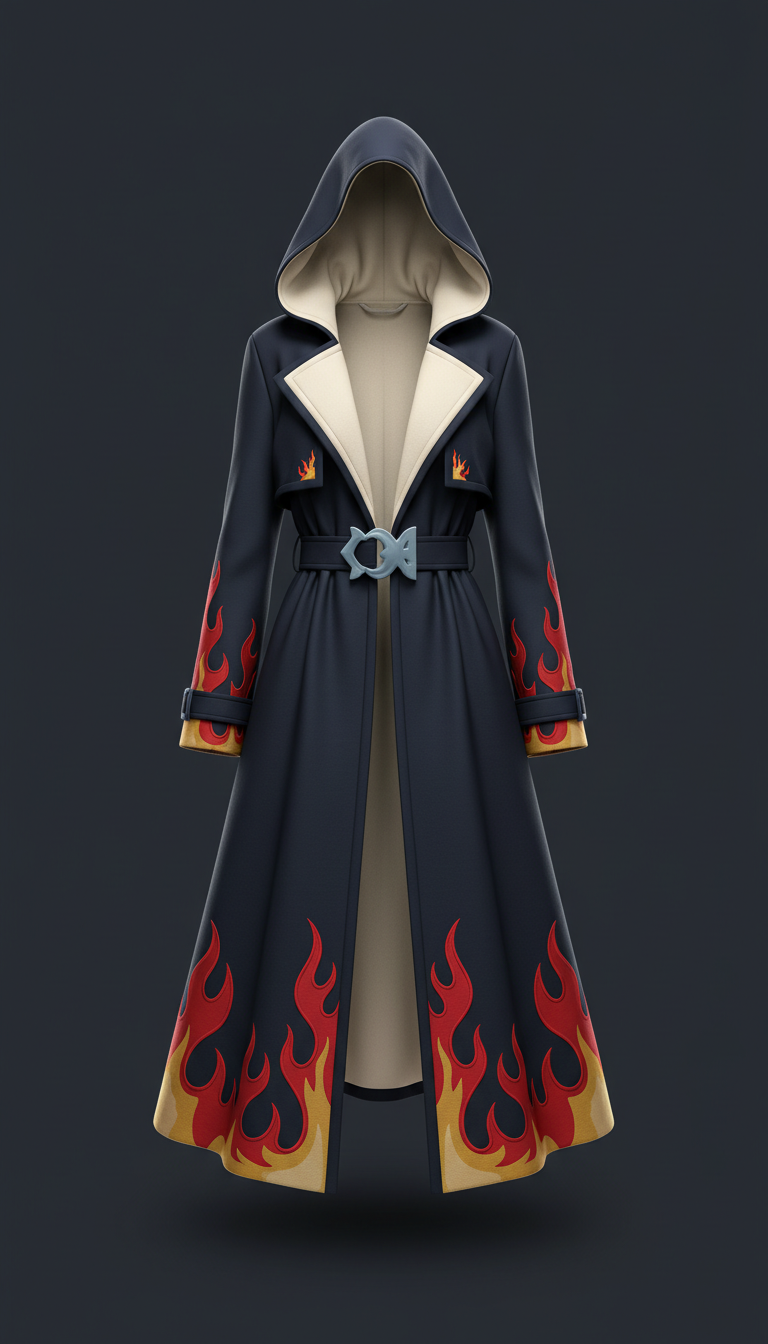 Screen-accurate anime hoodie with embroidered details
