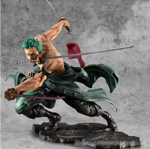 20cm One Piece Anime Figure Roronoa Zoro Three-blade PVC Action Figure